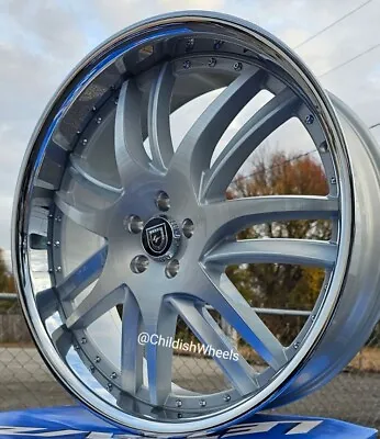 24  Inch 24x9 Silver Brushed Lexani Profile BLANKS Wheels Rims • $3430.80