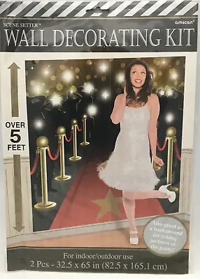 Hollywood Scene Setters Plastic Wall Decorating Kit Indoor Outdoor NIP Amscan • £5.25