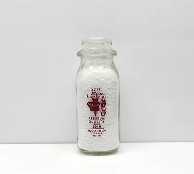 GLENDALE CA Original ROGER JESSUP FARMS Antique MILK BOTTLE @ CALIFORNIA DAIRY • $10.95