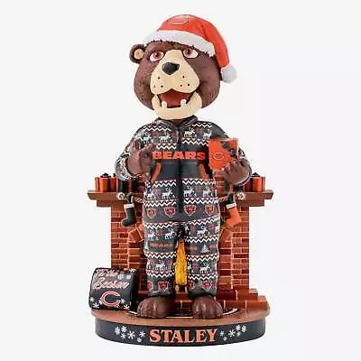 Staley Da Bear Chicago Bears Holiday Mascot Bobblehead NFL Football • $259.99