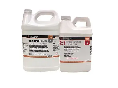 THIN- 2:1 Two Part Thin Epoxy Resin System - Kit Size 1.5 Gallons • $141.46