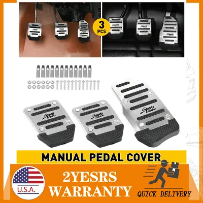 Non Slip Manual Transmission Gas Brake Foot Pedal Pad Cover Car Accessories Kit • $10.99