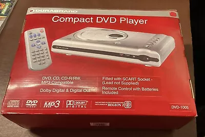 NEW Durabrand Compact DVD Player (DVD CD CD-R/RW MP3) Region 2 With Remote • £9.99