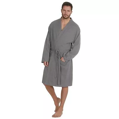 Mens Jersey Kimono Robe Lightweight Dressing Gown Size M-XXL • £17.95