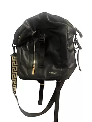 VERSACE  RIDER BACKPACK /shoulder  BAG Black PARFUMS FRAGRANCE • $89.99