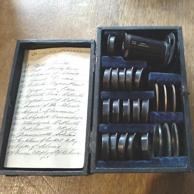 £195 • Buy Antique Opthalmic Teaching Aids Set. F Davidson London 19th C Opticians