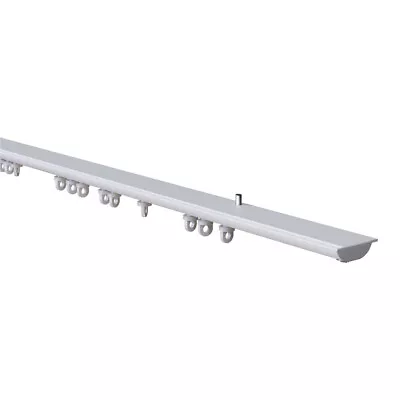 Discrete White Metal Top (ceiling) Fix Window Curtain Track With Accessories • £39.59