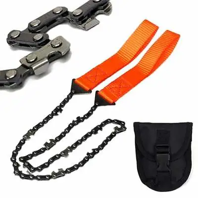 Bugout Survival Hand Pocket Chainsaw Camping Hiking Portable Compact Cutting Saw • $14.95