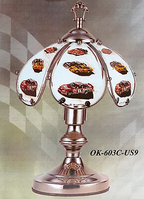 Tiffany Style Lamp - 3 Setting Nascar Light - Earnhardt Car Racing NEW Box Dale • $103.82