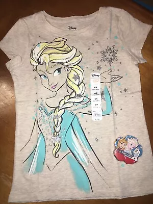 Disney Jumping Beans Glittery Frozen Elsa Shirt Sz 6x Magic Grow Towel Lot • $15.99