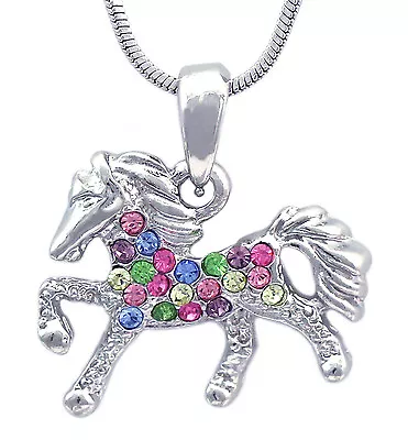 Colorful Horse Mustang Pony Stallion Charm Pendant Necklace Girl Jewelry N2009mt • $9.99