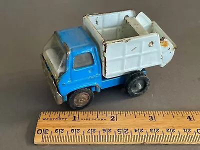 Vintage Louis Marx Toys Miniature Blue & White Metal Dump Truck • $12.97