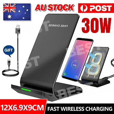 30W Wireless Charger Fast Charging Stand Dock For IPhone 11 12 13 14 15 Pro Max • $13.95