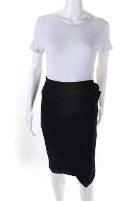 Maurie And Eve Womens Side Zip Side Slit Mini Pencil Skirt Black Size 2 • $2.99