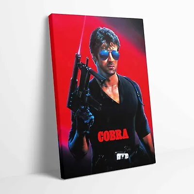 Cobra Sylvester Stallone Stretched Canvas Or Unframed Poster Art More Sizes • £12.99