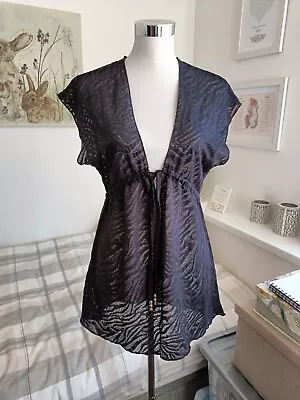 Primark Ocean Club Size 6/8 Black Holiday Beach Cover Up Tunic Dress Top • £3.99