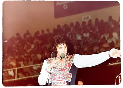 ELVIS PRESLEY Original Vintage Photo July 24 1975 Ashville NC Concert Photograph • $25