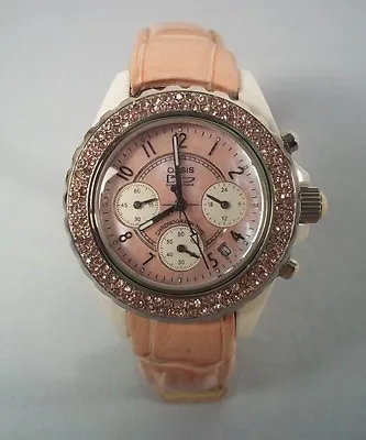 $99 • Buy Daniel Steiger Women's Oasis Chronograph Pink Swarovski Crystal Watch ~ DS 1981