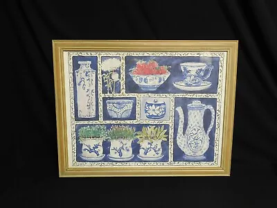Vtg C. Winterle Olson Blue And White Pottery Signed And Numbered Print 1895/5000 • $76.95