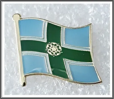 £5.35 • Buy Flag Of Derbyshire A County In The East Midlands Of England Lapel Pin Badge