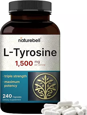 L-Tyrosine Capsules 1000mg Per Serving 200 Capsules Support Memory And Cognition • $57