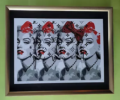 DEATH NYC Hand Signed LARGE Print Framed 16x20in COA 4 MARILYN MONROE  LV BOW* • $295