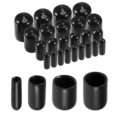 50PC Vinyl Round End Cap Bolt Screw Rubber Thread Pole Tube Pipe Protector Cover • $4.69