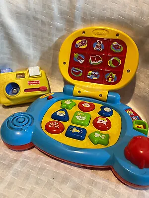 Vtech Baby's Learning Laptop Educational Toy 7x11  Fisher Price Camera 5  • $23.49