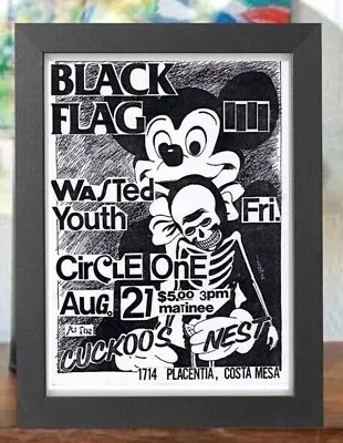 $12.99 • Buy Black Flag Live At Cuckoo's Nest Aug 21 Punk Rock 80s Concert Music Mini Poster 