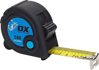 OX Tools T029105 Trade 5m Tape Measure - Metric Only Black/Blue • £5.11