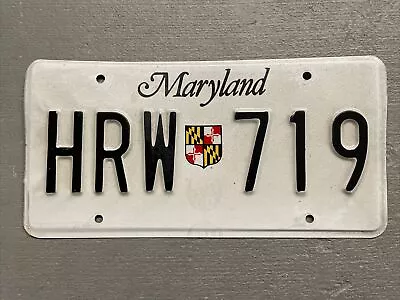 Vintage Maryland License Plate Shield 🛡️ Hrw-719 Cool!😎 • $11.99