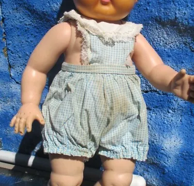 Madame Alexander Kathy Doll Baby Sun Suit Checked Romper 1950s 15 In • $24.98