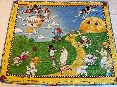 Mary Engelbreit Nursery Rhymes Mother Goose Quilt Baby Crib Blanket Lovey Soft • $29