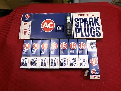 NOS AC Delco Spark Plugs 84TS 5612150  (8) Green Stripe 1W 3N • $37.09