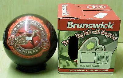 = 14# NOS Brunswick VIZ-A-BALL OCC(Orange County Choppers) Bowling Ball 14 Lb • $200