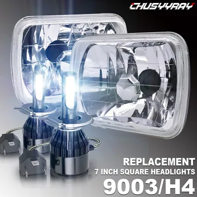 For Ford F150 F250 E-150 H6054 7x6 Halo LED Headlight Dual Color Spot Flood • $129.99