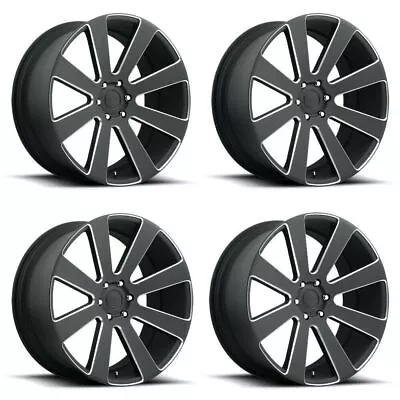 Set 4 DUB S187 8-Ball 22x9.5 6x5.5 Matte Black Milled Wheels 22  20mm Rims • $1896