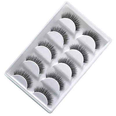 UK 10 Pair 3D Mink False Eyelashes Long Thick Soft Fake Wispy Cross Eye Lashes • £3.89