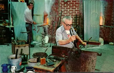 Postcard-Glass Blowers At Wheaton Glass Factory Wheaton Village Millville NJ • $6.29