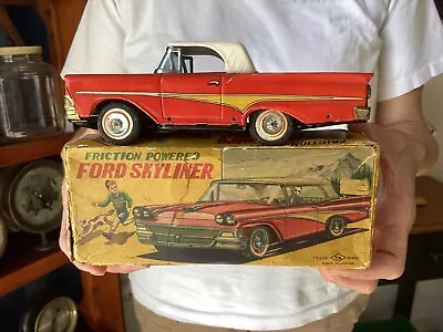 Vintage Tin Litho Toy Car Japan With BOX Ford Skyliner     1950s • $155.50