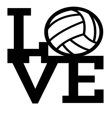 Love Volleyball Vinyl Decal Sticker For Home Cup Mug Glass Car Wall A2248 • $9.99