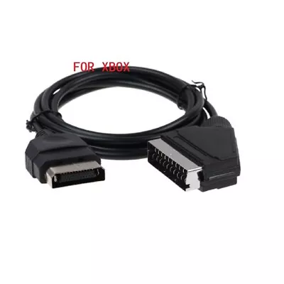 6FT 1.8M RGB AV Scart Cable Lead Stereo Sound Cable For XBOX Original Classic • £11.63