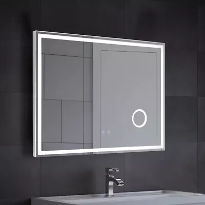 XL Wall Mounted LED Bathroom Mirror Magnifying W/Lights Illuminated Demister Pad • £89.95