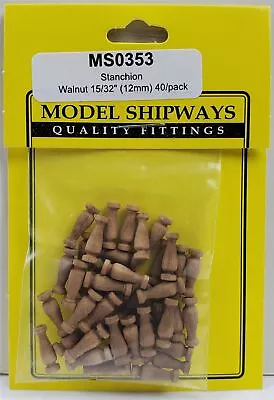 Model Shipways STANCHION Walnut 15/32  (12mm) 40 Pack • $6.99