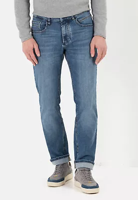 MENS CAMEL ACTIVE Mid Blue *WOODSTOCK* Denim Straight Leg Jeans W38 L32 • £25