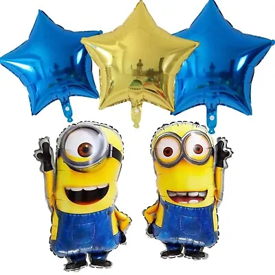(5 Pack) Minion Kevin Stuart & Bob Minions Foil Mylar Balloon Party Decoration • $8.99