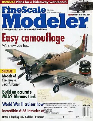 Fine Scale Modeler Magazine July 2001 M1A2 Abrams Tank / A-6E Intruder  • $8.99