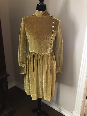 Mr Mort Gold Metallic Shimmer Dress • $250