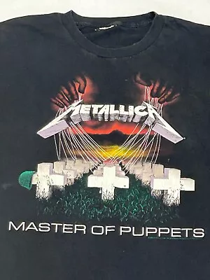 Vintage 2006 Metallica Master Of Puppets Tour T-shirt Grunge Rock Band-Sz Medium • $19.95