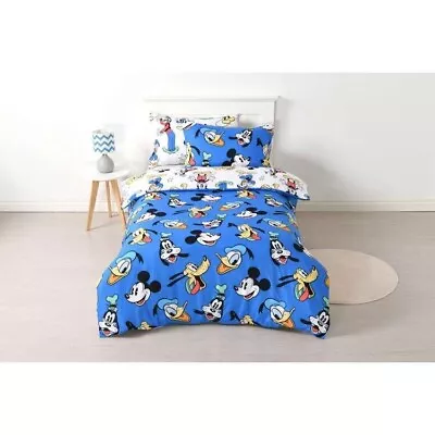 New Disney Mickey Mouse Kids Quilt Doona Cover - Double Bed -fit King Single Bed • $35.88